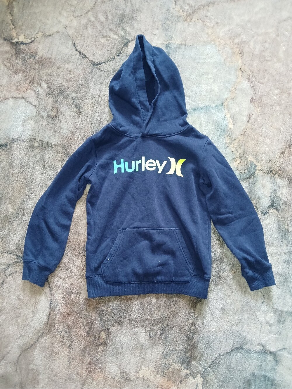 Hurley Kids Navy Logo Hooded Sweatshirt